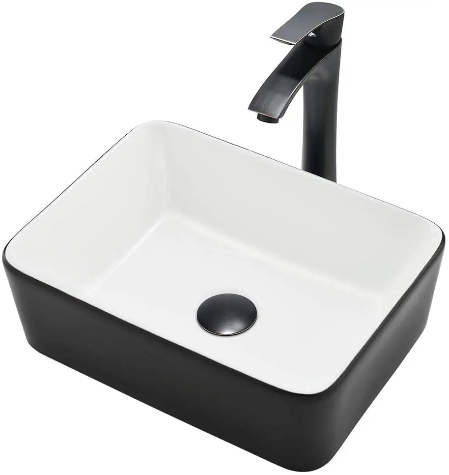 JDOOR seramik Vanity küçük dikdörtgen lavabo banyo lavaboları