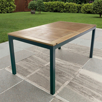 Ensemble Jardin Moderne en Aluminium de Haute Qualité en Teck, Table à Manger Extensible en Corde, Mobilier de Jardin Extensible et Durable