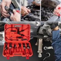 Jeu de pinces à collier de serrage à long manche OEM Rouge Bleu 9+1 pièces, outil flexible pour sangles plates 11/16-2-1/2 pouces, outils manuels automobiles robustes de haute qualité