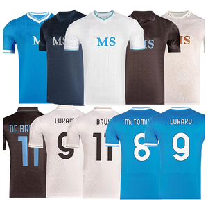 Camiseta de Fútbol Retro del Napoli 25/26, Manga Corta, Secado Rápido, con Nombre de Jugadores como Ronaldo, KVARATSKAELIA, DE <span class=keywords><strong>BRUYNE</strong></span>, McTOMINAY - Product Image 1