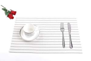 Custom Eco-Friendly <b>Woven</b> PVC <b>Placemat</b> Easy Clean Classic Style Thanksgiving Table Pad 30x45cm for Home Hotels - Product Image 3