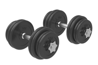 Ensemble d'haltères réglables en acier au carbone avec revêtement en caoutchouc MDBuddy pour le renforcement musculaire des bras et la musculation