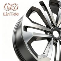 Jantes LinTide Tuning 20 pouces à rayons en Y fendus, déport personnalisé, argent anthracite, haute performance, en alliage d'aluminium forgé, commande d'échantillon