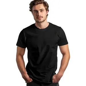 OEM Custom round neck printed white 100% combed cotton t-shirt for promotion
