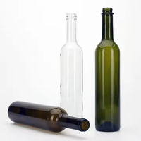 Bouteille de vin en verre cylindrique vide de 375 ml et 750 ml, vert antique, avec bouchon, gravure à l'acide, marquage à chaud, sérigraphie, givrage, Chine - Vente en gros