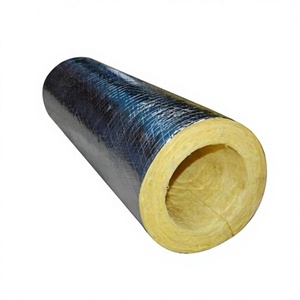 Tube en laine de roche ignifuge pour <span class=keywords><strong>isolation</strong></span> <span class=keywords><strong>thermique</strong></span> de bâtiments, avec revêtement en feuille d'aluminium - Product Image 3