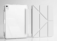 Étui de protection intelligent en cuir PU pliable en Y avec dos rigide transparent pour iPad Air 11/10,9/11 pouces - Léger, antichoc, divers modèles