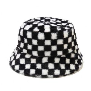 Buy High Quality Faux Fur Winter Warm <b>Women</b> Furry <b>Bucket</b> Girls Fashion Designer <b>Hat</b> 2025 - Product Image 2