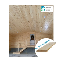 Panneau de plafond en bois de pin Panneau de plafond en bois de cèdre Revêtement mural Intérieur/extérieur Feuille de panneau mural en bois cannelé décoratif