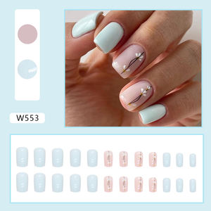 เล็บปลอมอะคริลิคแบบใหม่ใช้ซ้ำได้สไตล์ฝรั่งเศสทำเล็บแบบใช้ซ้ำได้ - Product Image 3