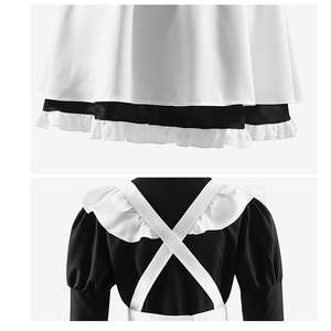 Vente chaude noir et blanc couleur assortie pour les servantes des femmes uniformes de travail Banquet performances et vêtements - Product Image 6