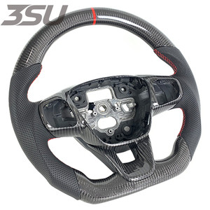 พวงมาลัยคาร์บอนไฟเบอร์ฟอร์จ สำหรับฟอร์ด แร็พเตอร์ โฟกัส MK4 ปี 2019 2020 <span class=keywords><strong>2021</strong></span> 2022 2023 2024 อะไหล่ตกแต่งภายในรถยนต์ - Product Image 2