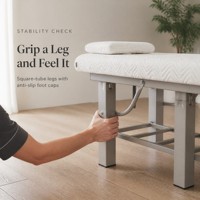 Lit de soin de beauté de luxe avec dossier réglable et matelas rembourré matelassé pour spa et clinique haut de gamme