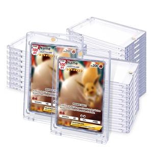 100PT Sport Kpop Star Magnetic <span class=keywords><strong>Top</strong></span> <span class=keywords><strong>Loader</strong></span> Pelindung Kartu Plastik Keras Transparan untuk Kartu Permainan Baseball Koleksi - Product Image 1