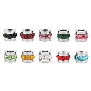 10 Perles Charms Couronne Avec Strass - Pour Bijoux DIY, Bracelet, Collier, Taille ~1.3x0.8 Cm