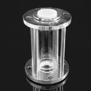 Válvula de servicio de agua con brida y mirilla de plástico industrial tipo tuerca para indicador de flujo tubular - Product Image 1