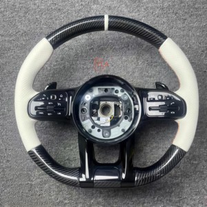 Volante Deportivo de Fibra de Gamuza para Mercedes-Benz, para Modelos W221, W205, W212, W213, B 300 <span class=keywords><strong>AMG</strong></span>, A45, LA45, <span class=keywords><strong>63</strong></span>, W204, X5, X3, <span class=keywords><strong>GL</strong></span>, en Cuero - Product Image 3