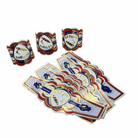 Étiquettes personnalisées de haute qualité pour bandes de cigares, impression dorée à chaud, gaufrage, autocollant logo, étiquettes d'emballage pour anneaux de cigares
