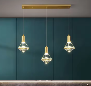 Zèle Éclairage Appel d'Offres Moderne Bronze Goutte D'eau Pendentif Lumière Or Fer Cristal Pendentif Lumière - Product Image 5