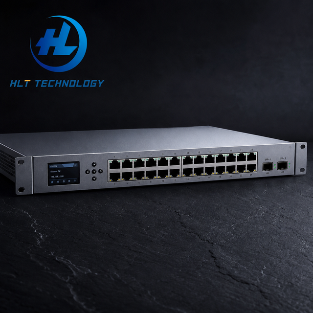 USW-PRO-24-POE Managed 24-Port Gigabit PoE++ Switch | 400W High-Power 10G SFP+ Uplink Layer 3 Network Switch with Touchscreen