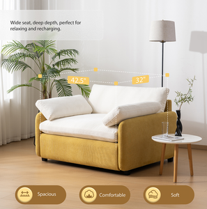 50*43" Oversized Chenille Modern <b>Sofa</b> Chair Wide Deep Seat Accent Chair for Living Room & Hotel Use - Product Image 6