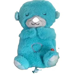 Linda jouet apaiser la loutre Portable en peluche bébé jouet avec détails sensoriels musique lumières mouvement de respiration rythmique