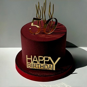 ของตกแต่งเค้กอะคริลิค รูปน้ำผึ้งและน้ำตาลหวาน สำหรับวันเกิดครบรอบ 50 ปี  ที่เสียบตกแต่งเค้กสุขสันต์วันเกิด อุปกรณ์จัดงานวันเกิด - Product Image 4