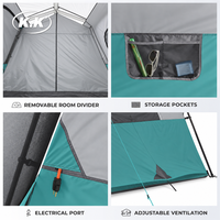 Tente de camping familiale grande taille personnalisée Kawagebo Kamp (KK) – Installation instantanée et facile pour 10 personnes – Tente extérieure avec bâche de protection contre la pluie – Fabricant