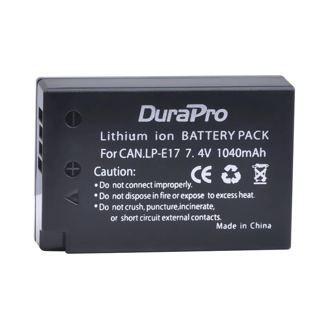 LP-E17 E17 1040mAh Battery for Canon EOS 77D 750D 760D 8000D M3 M5 M6 Rebel T6i T6s Kiss X8i 200D 800D Rebel SL2 Camera