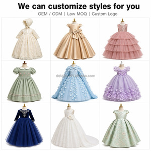 Vêtements de créateurs pour enfants, robe de luxe pour filles avec broderie 3D, robe de soirée en tulle avec cape amovible, mode enfant - Product Image 4