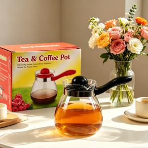 Set di Teiera e Caffettiera in Vetro di Qualità Superiore con Infusore per Frutta, Portatile per Uso Interno/Esterno, Piccolo Regalo per Amanti del Tè - Product Image 1