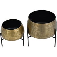 Jardinière en métal élégante avec support pour balcon, jardin, salon et bureau, arrangement de plantes décoratif