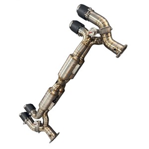 Système d'échappement Catback en titane de grade 5 Vortex, 1,2 mm, poli miroir, pour Porsche 911 Carrera 991.2 3.0T Turbo S 2016-2025, à soupapes - Product Image 2