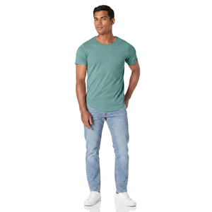 T-shirt unisexe léger à col rond 100% coton, imprimé graphique personnalisé, couleur unie, mélange de couleurs pour hommes et femmes - Product Image 1