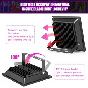 150W LED <b>UV</b> Blacklight Flood <b>Light</b> Outdoor Aluminum Body Wide Flood Cob Chip Garden Party Use - Product Image 3