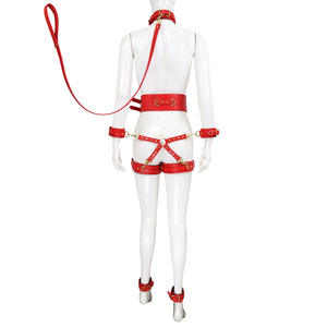 Sexe chien esclave Bondage Kit 4 pièces BDSM collier de cou Sexy menottes manille retenue sexe jeux pour adultes jeu de rôle outil sexuel fétiche SM - Product Image 4