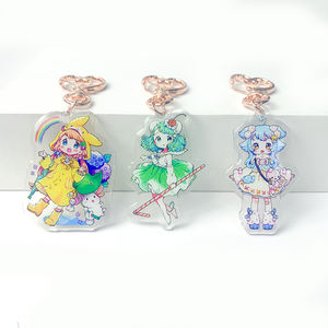 Wholesale Custom Design Transparent Holographic Acrylic Ornament Printed Acrylic Keychain