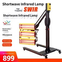 Lámpara de Curado Infrarroja de Onda Corta de Alta Calidad para Pintura Automotriz, AC 220-240V 2600W, para Secado de Pintura de Automóviles