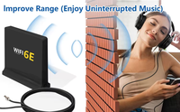 Antenne WiFi 6E à gain élevé 3M 2.4G 5.8G avec connecteur RP, base magnétique 1.8M, 35dBi, VSWR 1.5, 50 Ohm, compatible Daoxiang PTX 50