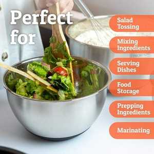 Bol à salade innovant en acier inoxydable, pratique pour les fruits et légumes, idéal pour râper divers types de courges pour les soupes - Product Image 4