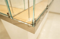 Vitrine de présentation de bijoux en verre verrouillable sur mesure, éclairage LED, présentoir de boutique de détail, pilier d'exposition OEM ODM