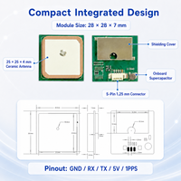 Récepteur de navigation haute précision UART NMEA0183 B1I/B1C, modules de suivi GNSS BDS les plus petits pour voiture et drone