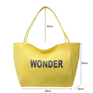 กระเป๋าผ้าแคนวาสสีม่วงออกแบบโลโก้ได้ตามที่ต้องการสำหรับฤดูร้อนฤดูหนาวความจุขนาดใหญ่เป็นมิตรกับสิ่งแวดล้อม - Product Image 2