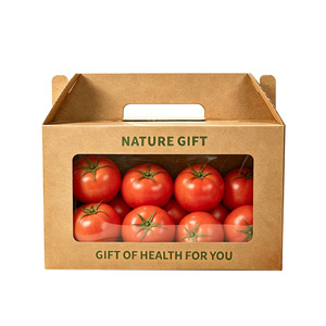 Boîte en papier pour fruits et légumes, très vendue, avec logo personnalisé, impression numérique, pliable, boîte en papier pour <span class=keywords><strong>tomates</strong></span>, boîte en papier pour <span class=keywords><strong>tomates</strong></span> biodégradable - Product Image 1