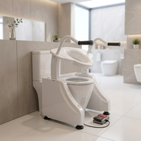Chaise de transfert pour personnes âgées et handicapées, chaise-commode multifonctionnelle, siège de toilette élévateur pour la sécurité dans la salle de bain