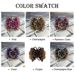 <span class=keywords><strong>Pince</strong></span> à cheveux de luxe coréenne à motif floral scintillant, <span class=keywords><strong>grande</strong></span> <span class=keywords><strong>taille</strong></span>, avec fleur en cristal, pour femme - Product Image 6