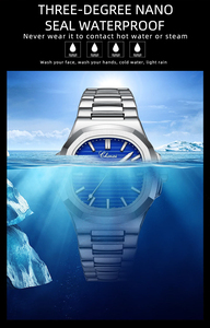 Designer steel strap watch new style night light waterproof simple and fashionable business <b>calendar</b> men's quartz watch - Product Image 6