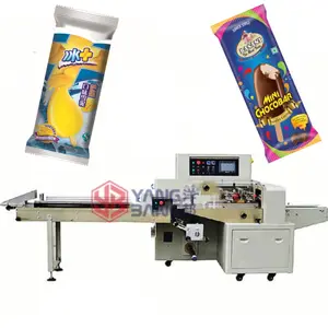 YB-350 Fully Automatic Pillow Ice Lolly Cream Candy Tubes Bar Popsicle Stick Cream Multi-Function Packaging Machine