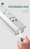 En stock noir et blanc 100-240V prise britannique 3.7A 2 ports USB multiprise 2 ports TYPE-C multiprise à charge rapide