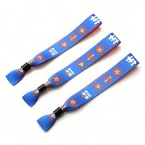 Cheap Custom Luxury Fashion Sport Party Decoration Fabric <b>Bracelets</b> Ticket Wristband - Product Image 3